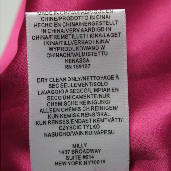 Milly Women's Round Neck Cap Sleeves Lined Lace Blouse Pink Size M - Picture 6 of 9